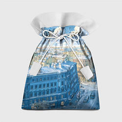 Мешок для подарков Зимний утренний Питер, цвет: 3D-принт