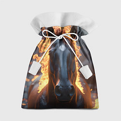 Мешок для подарков Лошадь с огнем, цвет: 3D-принт