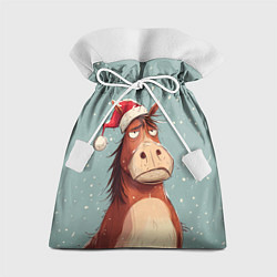 Мешок для подарков Недовольная лошадка, цвет: 3D-принт