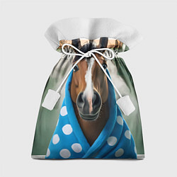 Мешок для подарков Лошадь в ванной, цвет: 3D-принт