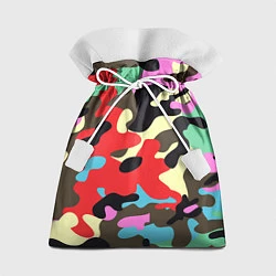 Мешок для подарков Яркий камуфляж, цвет: 3D-принт
