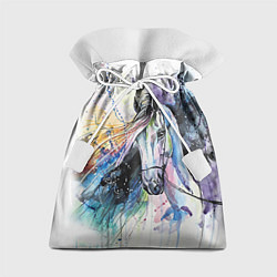 Мешок для подарков Акварельная лошадь, цвет: 3D-принт