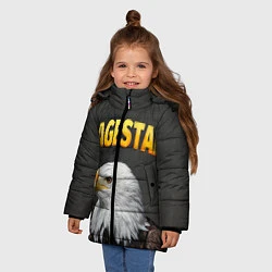 Куртка зимняя для девочки Dagestan Eagle, цвет: 3D-черный — фото 2