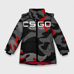 Куртка зимняя для девочки CS:GO Blood Tiger, цвет: 3D-красный