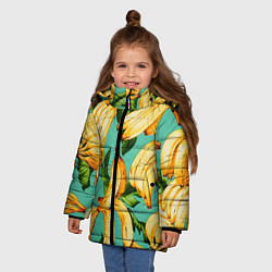 Куртка зимняя для девочки Банан, цвет: 3D-черный — фото 2