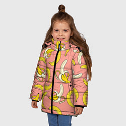Куртка зимняя для девочки Банан 1, цвет: 3D-черный — фото 2