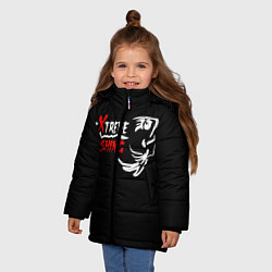 Куртка зимняя для девочки Extreme Fishing, цвет: 3D-черный — фото 2
