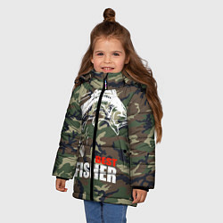 Куртка зимняя для девочки Best fisher, цвет: 3D-черный — фото 2