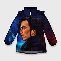 Куртка зимняя для девочки Шерлок, цвет: 3D-светло-серый