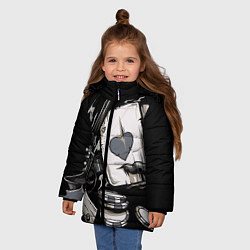 Куртка зимняя для девочки Смертельная игра, цвет: 3D-черный — фото 2
