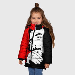 Куртка зимняя для девочки Че Гевара, цвет: 3D-черный — фото 2