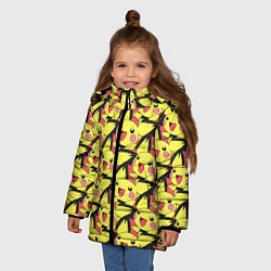 Куртка зимняя для девочки Pikachu, цвет: 3D-черный — фото 2