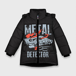Куртка зимняя для девочки Metal Detector, цвет: 3D-черный
