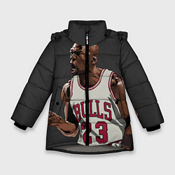 Куртка зимняя для девочки Bulls 23: Jordan, цвет: 3D-светло-серый