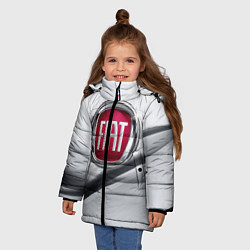 Куртка зимняя для девочки FIAT, цвет: 3D-светло-серый — фото 2