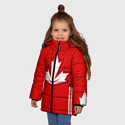 Куртка зимняя для девочки Сборная Канады: домашняя форма, цвет: 3D-черный — фото 2
