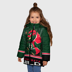 Куртка зимняя для девочки Minnesota Wild, цвет: 3D-черный — фото 2