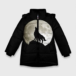 Куртка зимняя для девочки Moon Wolf, цвет: 3D-черный