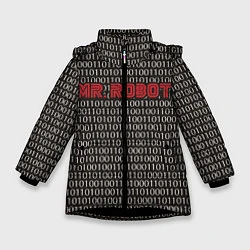 Зимняя куртка для девочки Mr. Robot: Binary code
