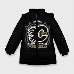 Куртка зимняя для девочки Calgary Flames Team, цвет: 3D-черный