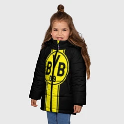 Куртка зимняя для девочки BVB, цвет: 3D-черный — фото 2
