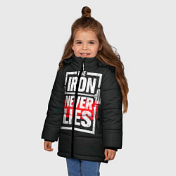 Куртка зимняя для девочки The iron never lies, цвет: 3D-черный — фото 2