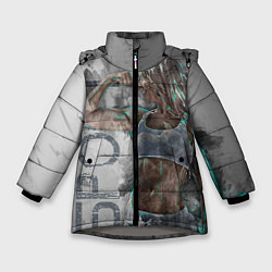 Куртка зимняя для девочки Фитоняшка, цвет: 3D-светло-серый
