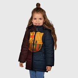 Куртка зимняя для девочки Barcelona8, цвет: 3D-черный — фото 2