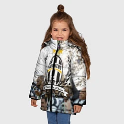 Куртка зимняя для девочки Juventus5, цвет: 3D-светло-серый — фото 2