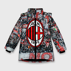 Куртка зимняя для девочки Milan FC, цвет: 3D-черный