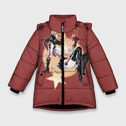Куртка зимняя для девочки NukaCola, цвет: 3D-черный