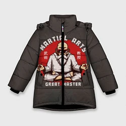 Куртка зимняя для девочки Master, цвет: 3D-черный