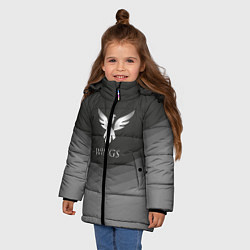 Куртка зимняя для девочки Wings Uniform, цвет: 3D-красный — фото 2
