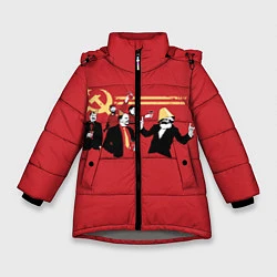 Куртка зимняя для девочки Back in the USSR, цвет: 3D-светло-серый