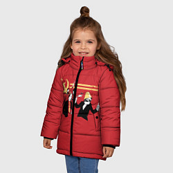 Куртка зимняя для девочки Back in the USSR, цвет: 3D-светло-серый — фото 2