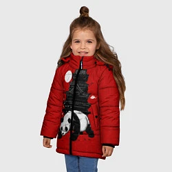 Куртка зимняя для девочки Panda Warrior, цвет: 3D-светло-серый — фото 2