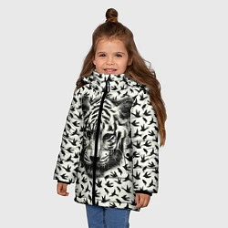 Куртка зимняя для девочки Tiger Dreams, цвет: 3D-черный — фото 2