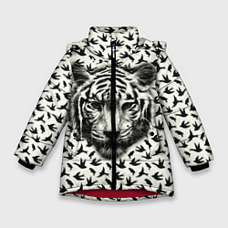 Куртка зимняя для девочки Tiger Dreams, цвет: 3D-красный