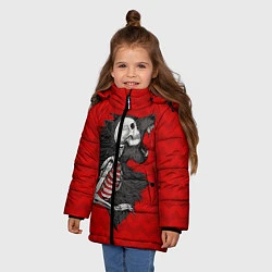 Куртка зимняя для девочки Wolf Rage, цвет: 3D-черный — фото 2