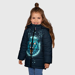 Куртка зимняя для девочки Космический медведь, цвет: 3D-светло-серый — фото 2