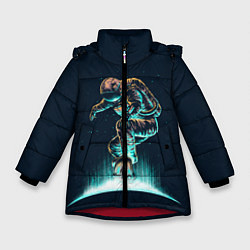 Зимняя куртка для девочки Планетарный скейтбординг