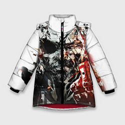 Куртка зимняя для девочки Metal gear solid 5, цвет: 3D-красный