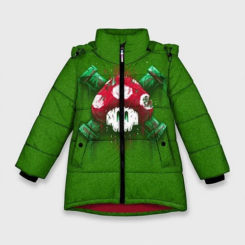 Зимняя куртка для девочки Mushroom is Dead / 3D-Красный – фото 1