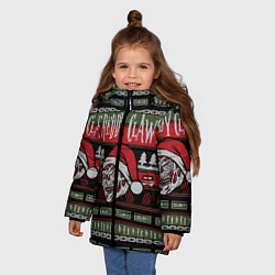 Куртка зимняя для девочки Freddy Christmas, цвет: 3D-светло-серый — фото 2