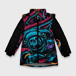 Зимняя куртка для девочки Космический осьминог