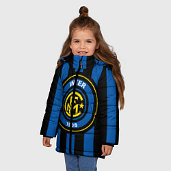 Куртка зимняя для девочки Inter FC 1908, цвет: 3D-черный — фото 2