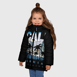 Куртка зимняя для девочки Калифорния, цвет: 3D-светло-серый — фото 2