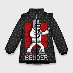 Куртка зимняя для девочки Bender Presley, цвет: 3D-черный