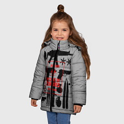 Куртка зимняя для девочки Арсенал против зомби, цвет: 3D-светло-серый — фото 2