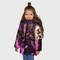 Куртка зимняя для девочки Фиора, цвет: 3D-черный — фото 2